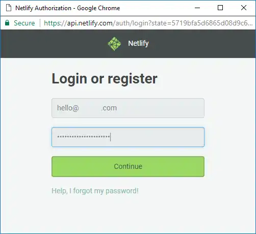 Netlify: Un mot de passe complexe