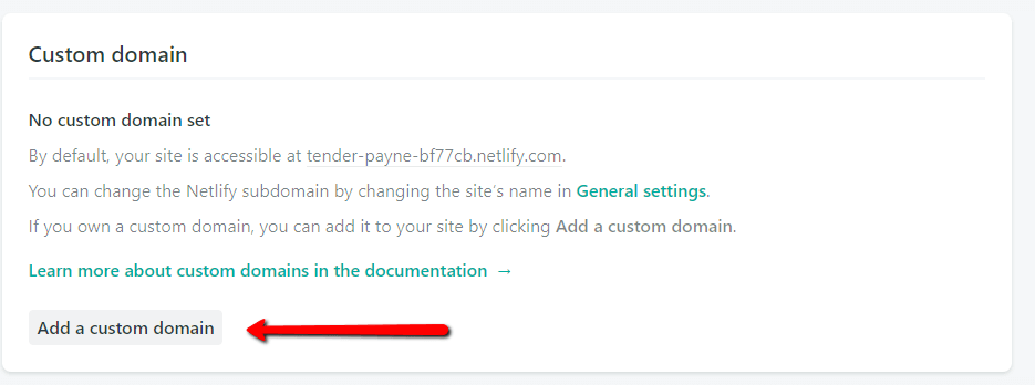 Configuration du nom de domaine sur Netlify