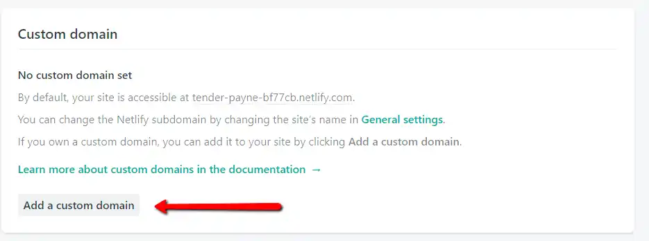 Configuration du nom de domaine sur Netlify