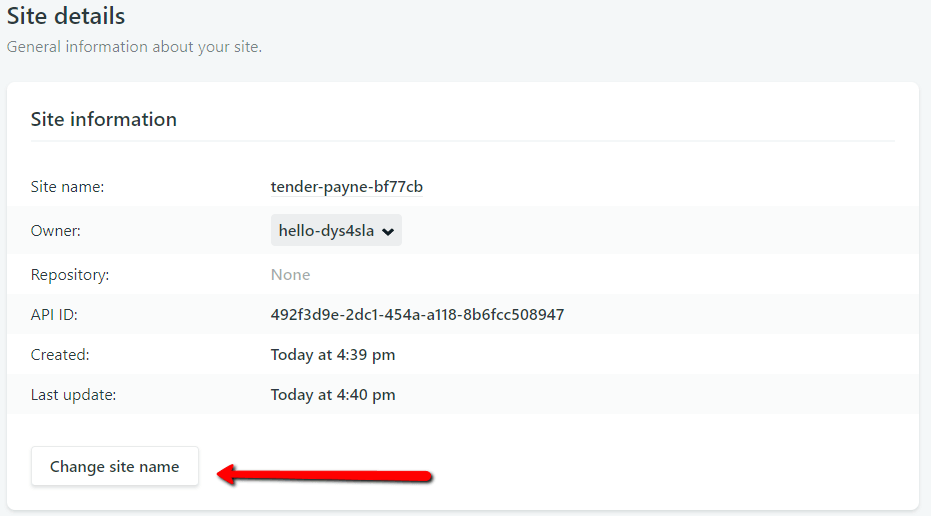 Changer le nom de domaine par défault : monchoix.netlify.com